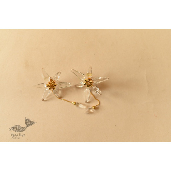 online Transparent Snowflakes Glass Earring