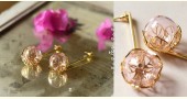 online Handmade designer glass earring - Pink Lotus