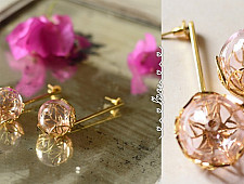 Kusumaprabha . कुसुमांप्रभा | Designer Glass Earring - Pink Lotus