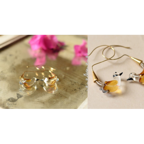 online Handmade designer glass earring - Sparrow 