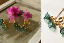 Kusumaprabha . कुसुमांप्रभा | Designer Glass Earring - Three Bells