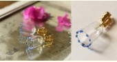 online Handmade designer glass earring- White Transparent 