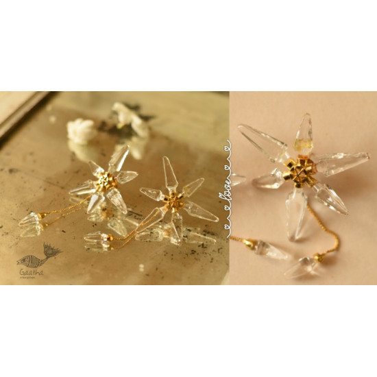 online Transparent Snowflakes Glass Earring