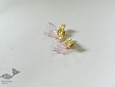 Kusumaprabha . कुसुमांप्रभा ✤ Handmade Glass Earring - Pink Gold
