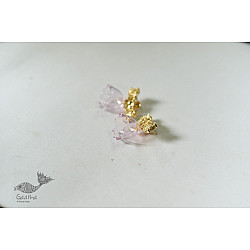 Kusumaprabha . कुसुमांप्रभा ✤ Handmade Glass Earring - Pink Gold