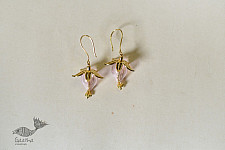 Kusumaprabha . कुसुमांप्रभा ✤ Designer Glass Earring - Light Pink