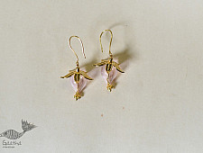 Kusumaprabha . कुसुमांप्रभा ✤ Designer Glass Earring - Light Pink
