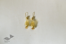 Kusumaprabha . कुसुमांप्रभा ✤ Designer Glass Earring - Yellow Golden