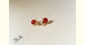 online designer Handmade glass earring ladybug