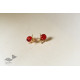 online designer Handmade glass earring ladybug