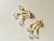 Kusumaprabha . कुसुमांप्रभा ✤ Handmade Glass Earring - Winter Rains