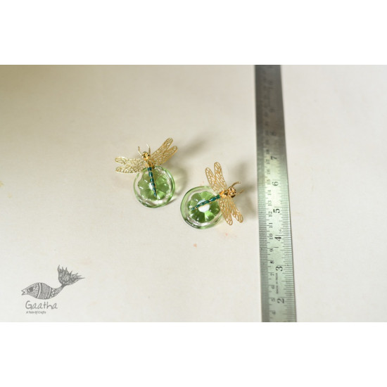 online designer glass earring Dragonfly