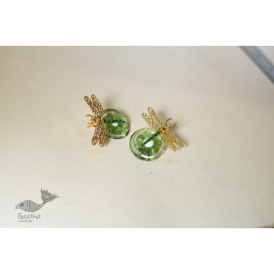 online designer glass earring Dragonfly