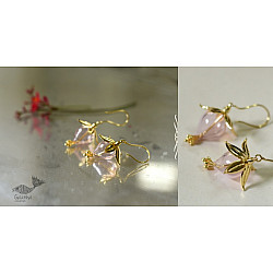 Kusumaprabha . कुसुमांप्रभा ✤ Designer Glass Earring - Light Pink