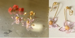 Kusumaprabha . कुसुमांप्रभा ✤ Glass Earring - Pink Flower