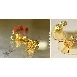 Kusumaprabha . कुसुमांप्रभा ✤ Glass Earring - Yellow Jhumka