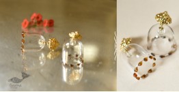 Kusumaprabha . कुसुमांप्रभा ✤ Handmade Designer Glass Earring - Lakshmi Jhumka