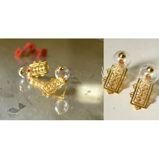 online designer glass earring - Handmade