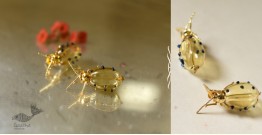 Kusumaprabha . कुसुमांप्रभा ✤ Handmade Designer Glass Earring - Yellow Bug