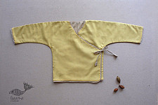 Infant Organic Cotton Garment ★ Yellow Mellow Reversible Wrap ★ 16