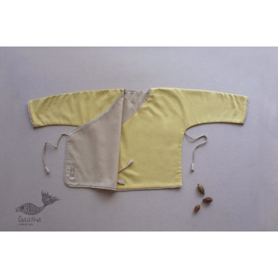 Infant Organic Cotton Garment ★ Yellow Mellow Reversible Wrap ★ 16