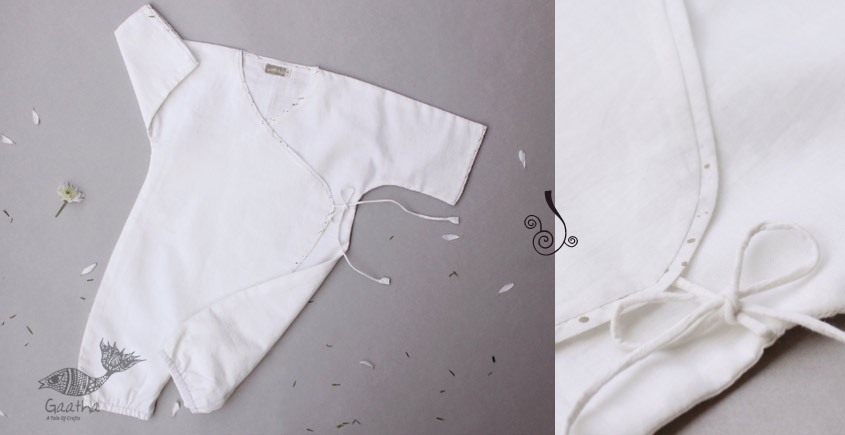 Infant Organic Cotton Garment ★ Milky White Romper★ 1