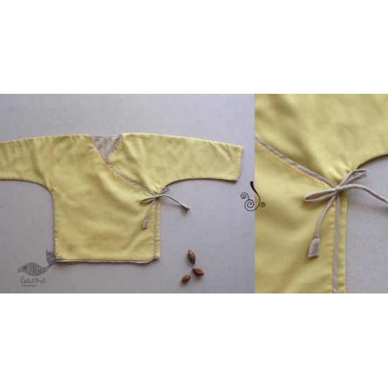 Infant Organic Cotton Garment ★ Yellow Mellow Reversible Wrap ★ 16