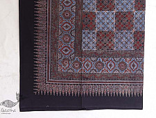 Ethereal skies  ❁ Ajrakh Print Double Bedsheet ❁ with Booster Covers - D