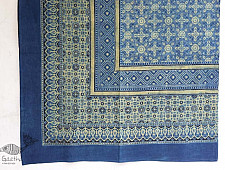 Ethereal skies  ❁ Ajrakh Print Double Bedsheet ❁ with Booster Covers - K