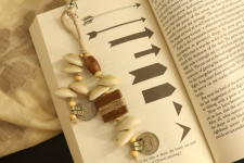 Abira ✮ Earthy Wood, Cowrie & Old Coin Hand Bag Charm ✮ 3