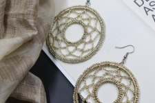 Abira ✮ Handmade Golden Round Crochet Earring ✮ 6