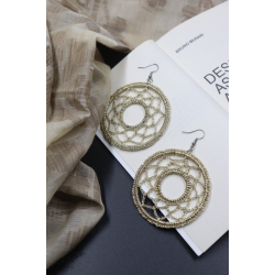 Abira ✮ Handmade Golden Round Crochet Earring ✮ 6