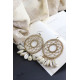 shop online handmade  Crochet Shell Earring