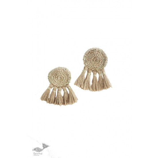 shop online handmade Jute Tassel Earring