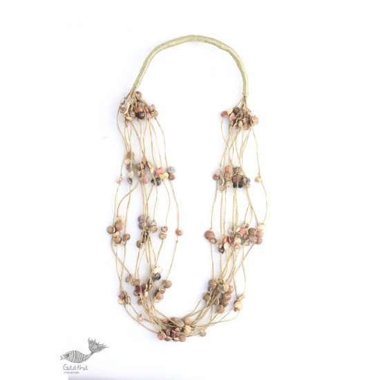 shop online handmade Layered Jute And Sea Shell Necklace