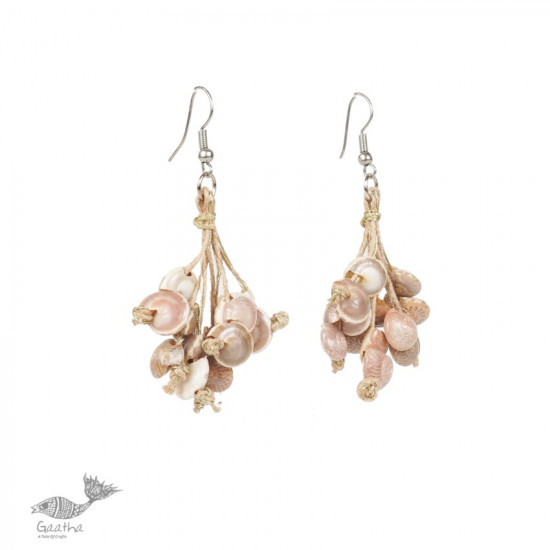 shop online handmade  Jute Shell Earring