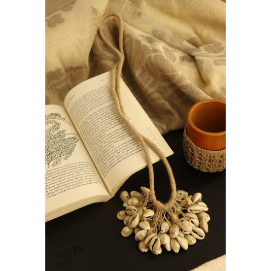 shop online handmade Trendy Jute And Cowrie Necklace