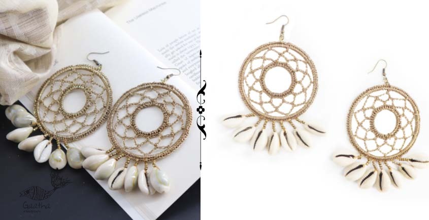 SK 916 Dreamcatcher Gold Earrings | SK Jewellery