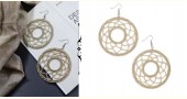 shop online handmade Golden Round Crochet Earring
