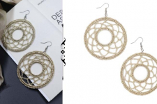 Abira ✮ Handmade Golden Round Crochet Earring ✮ 6