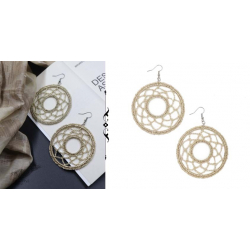 Abira ✮ Handmade Golden Round Crochet Earring ✮ 6