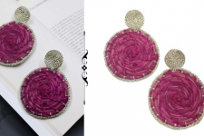 Abira ✮ Pink Sabai Grass Zari Earring ✮ 8