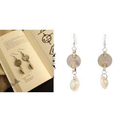 Abira ✮ Repurposed Coin & Cowrie Shell Dangler ✮ 5