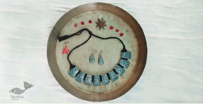 Sofeez ✽ Lac Jewelry ✽  Turquoise Necklace With Earrings  ✽ 4