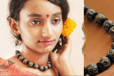 Sofeez ✽ Lac Jewelry ✽ Blue Round Beads Necklace With Earrings ✽ 5