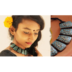 Sofeez ✽ Lac Jewelry ✽  Turquoise Necklace With Earrings  ✽ 4