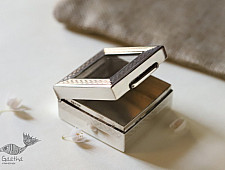 रजत ❧ | Silver Square box - Small - Transparent Top | 6