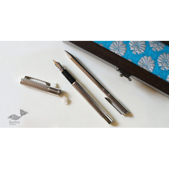 रजत ❧ | Silver Regular Pen & Ink pen (Set of two) | 11