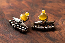 Ishana . इशाना | German Silver Earring (Two Color Options yellow/ White)