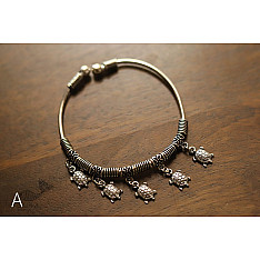 इशाना ✽ White Metal ✽ Bracelet ( Single Piece ) 27